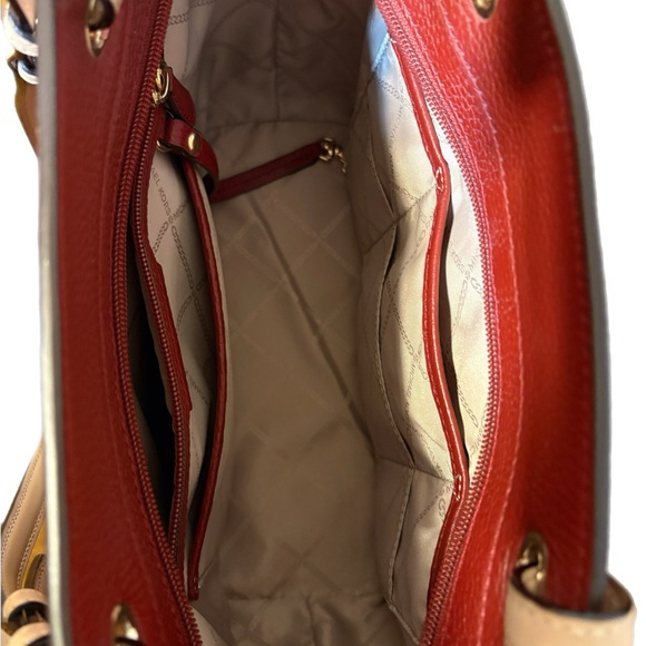 Michael Kors Burgundy and Tan Tote - Picture 5 of 10